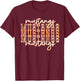 Orange Mustang Pride School Spirit Game Day Mustangs T-Shirt - T-Shirt | Maroon
