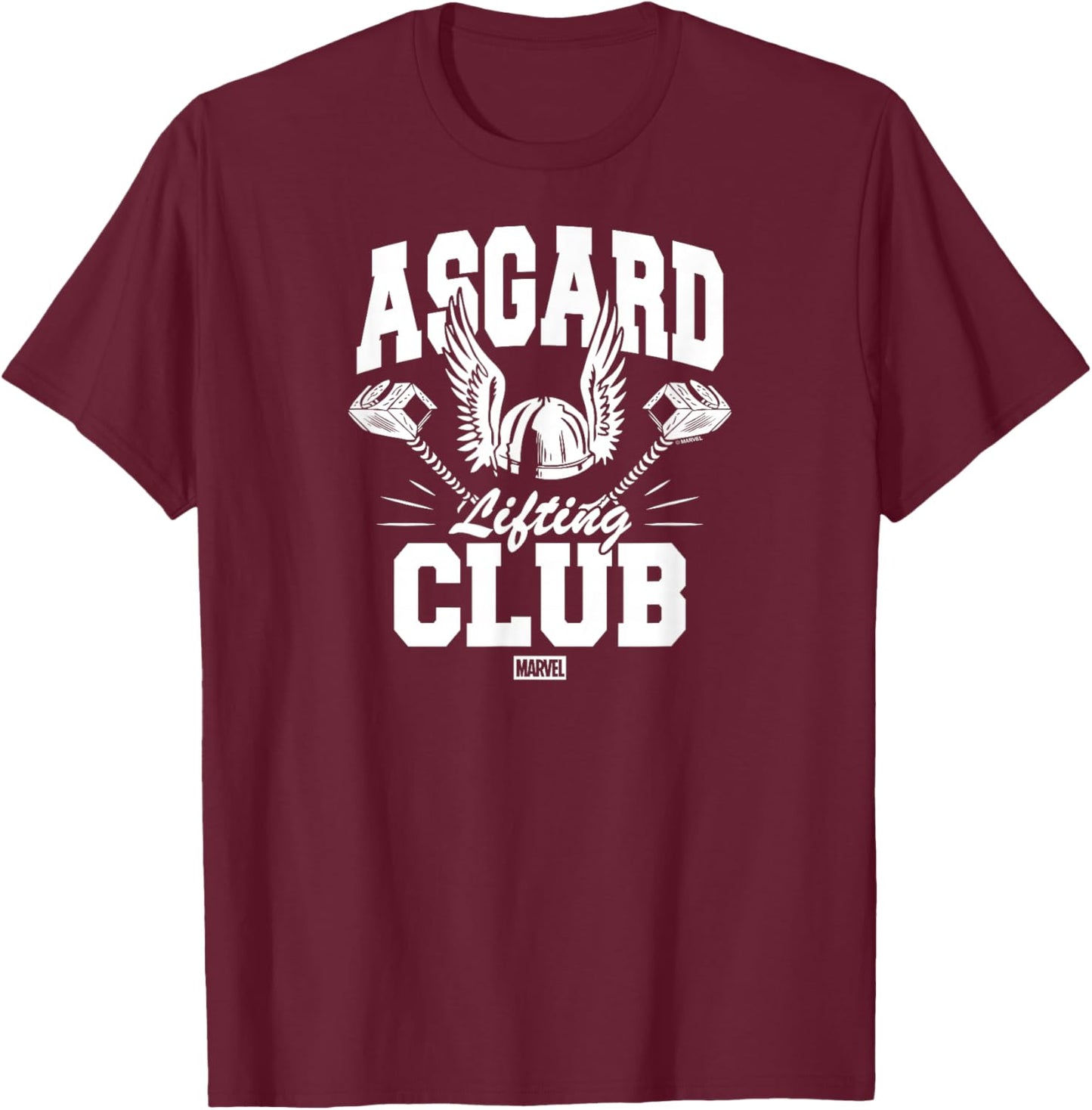 Thor - Asgard Lift Club Athletic T-Shirt - T-Shirt | Maroon