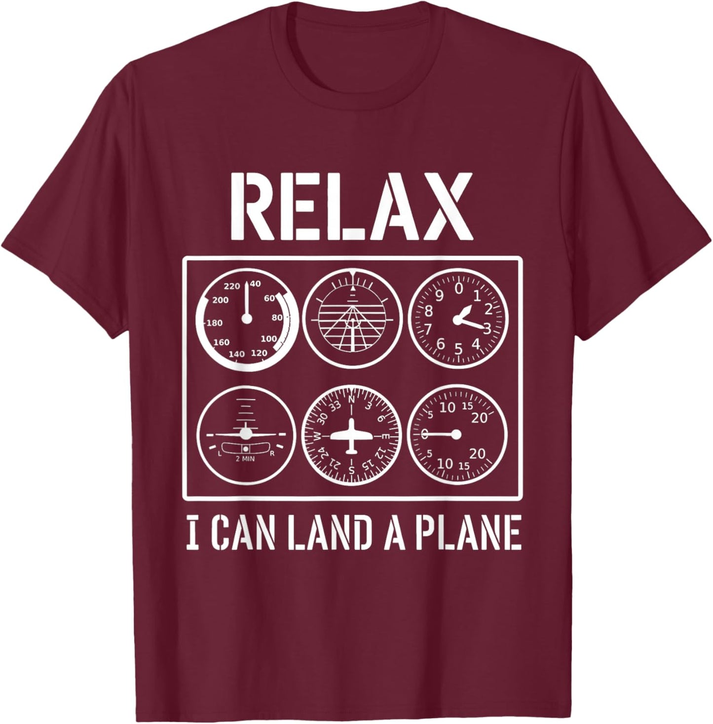 I Can Land A Plane Pilot Six Pack Aviation Crew Lifestyle T-Shirt - T-Shirt | Maroon