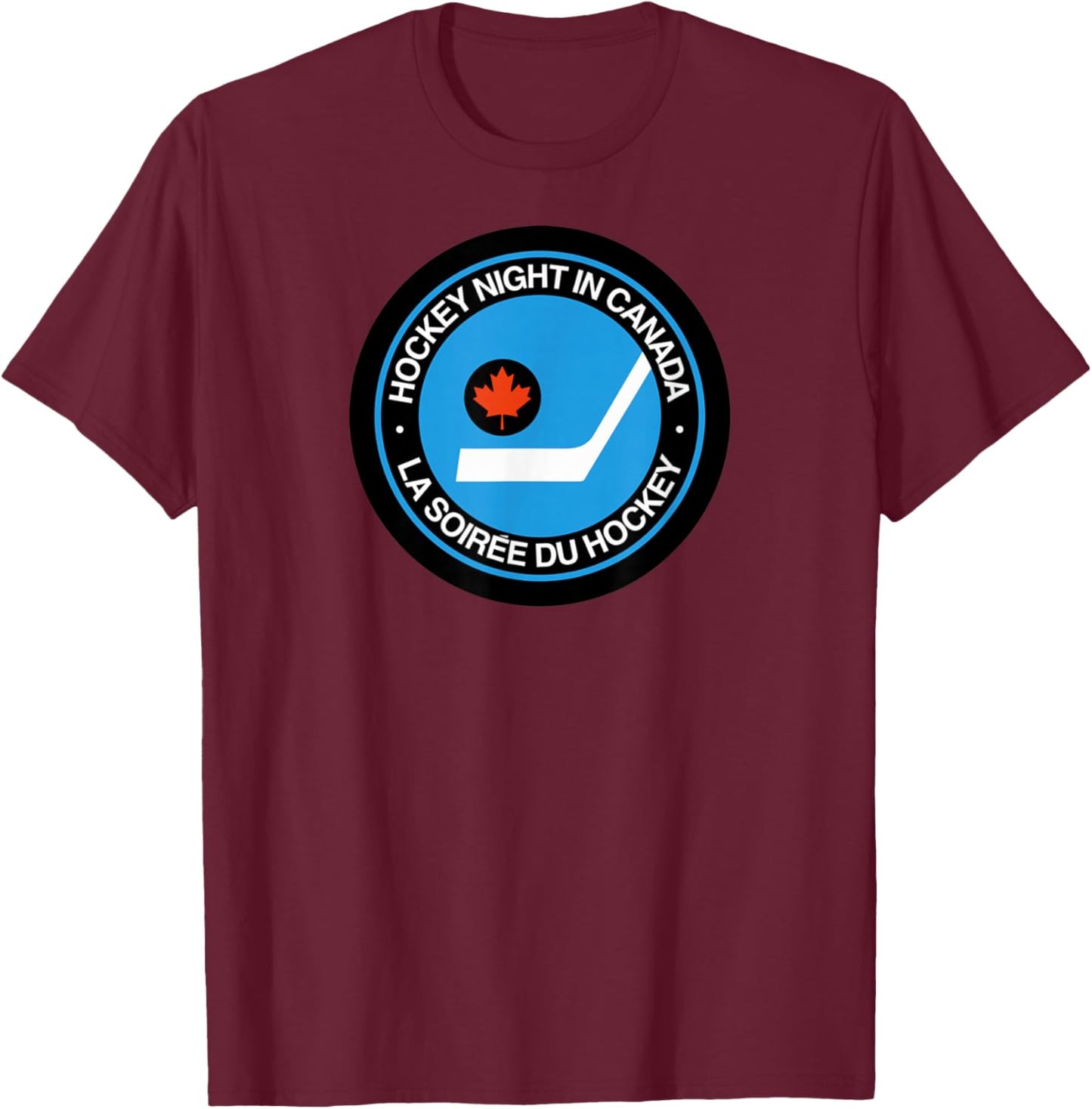 Vintage Retro Hockey Night in Canada Hockey Player Classic T-Shirt - T-Shirt | Maroon