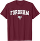 Fordham University Rams Arch Logo T-Shirt - T-Shirt | Maroon