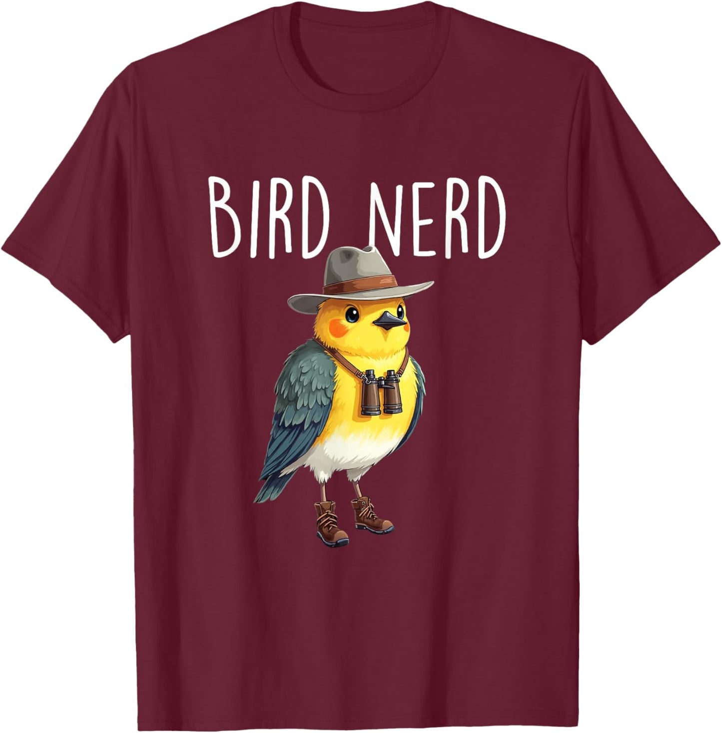 Bird Nerd - Birding Bird Watching Birder Bird Watcher T-Shirt - T-Shirt | Maroon