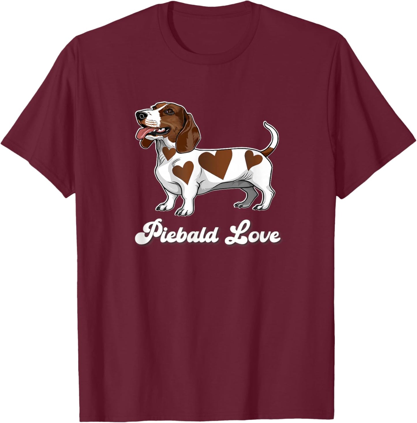 Kids Girls Cute Funny Love Brown Piebald Lover T-Shirt - T-Shirt | Maroon