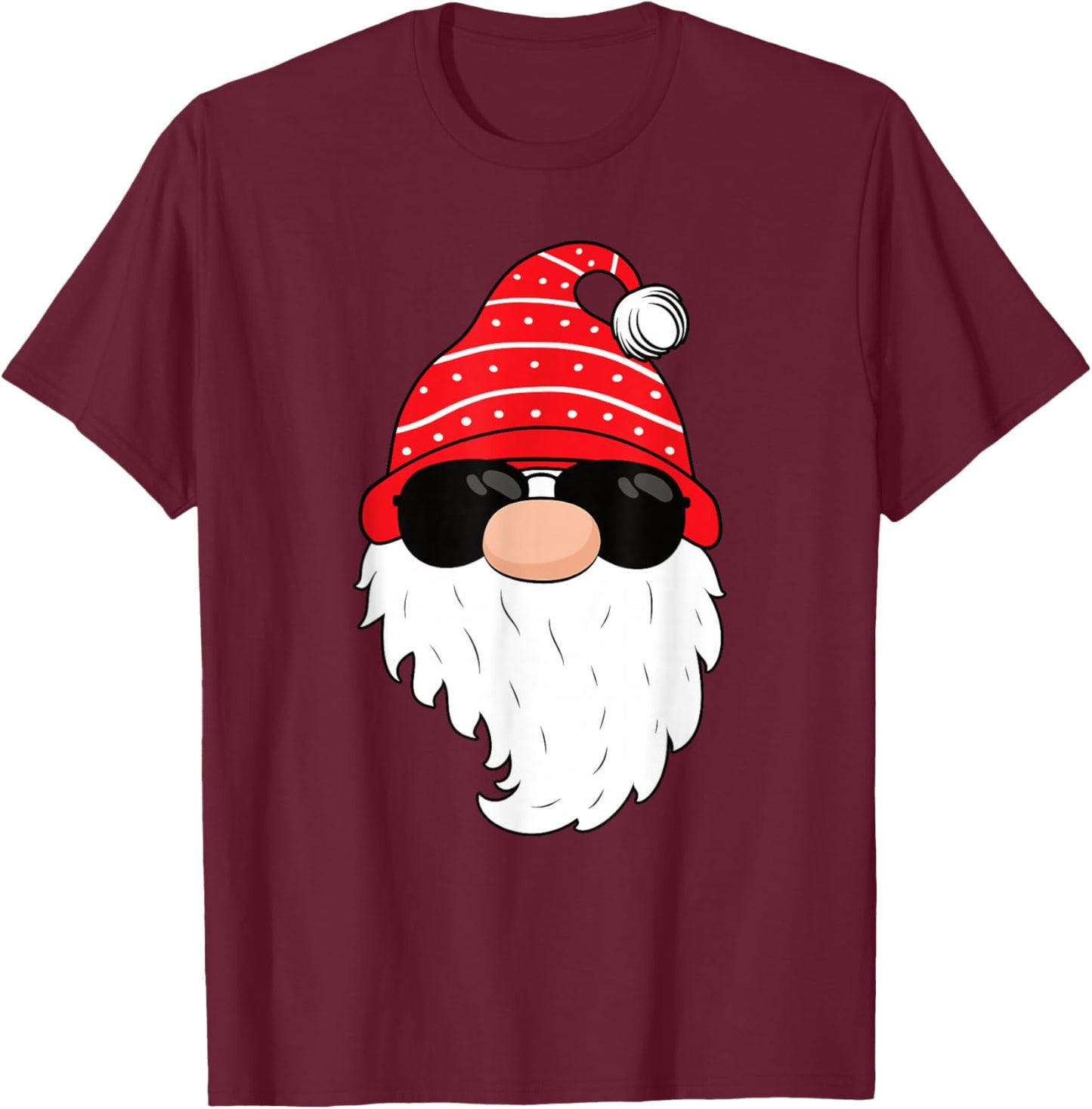 Cool Santa Claus Sunglasses Xmas Funny Christmas Men Boys T-Shirt - T-Shirt | Maroon