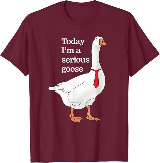 Today I Am A Serious Goose Funny Oddly Specific Dank Meme T-Shirt - T-Shirt | Maroon