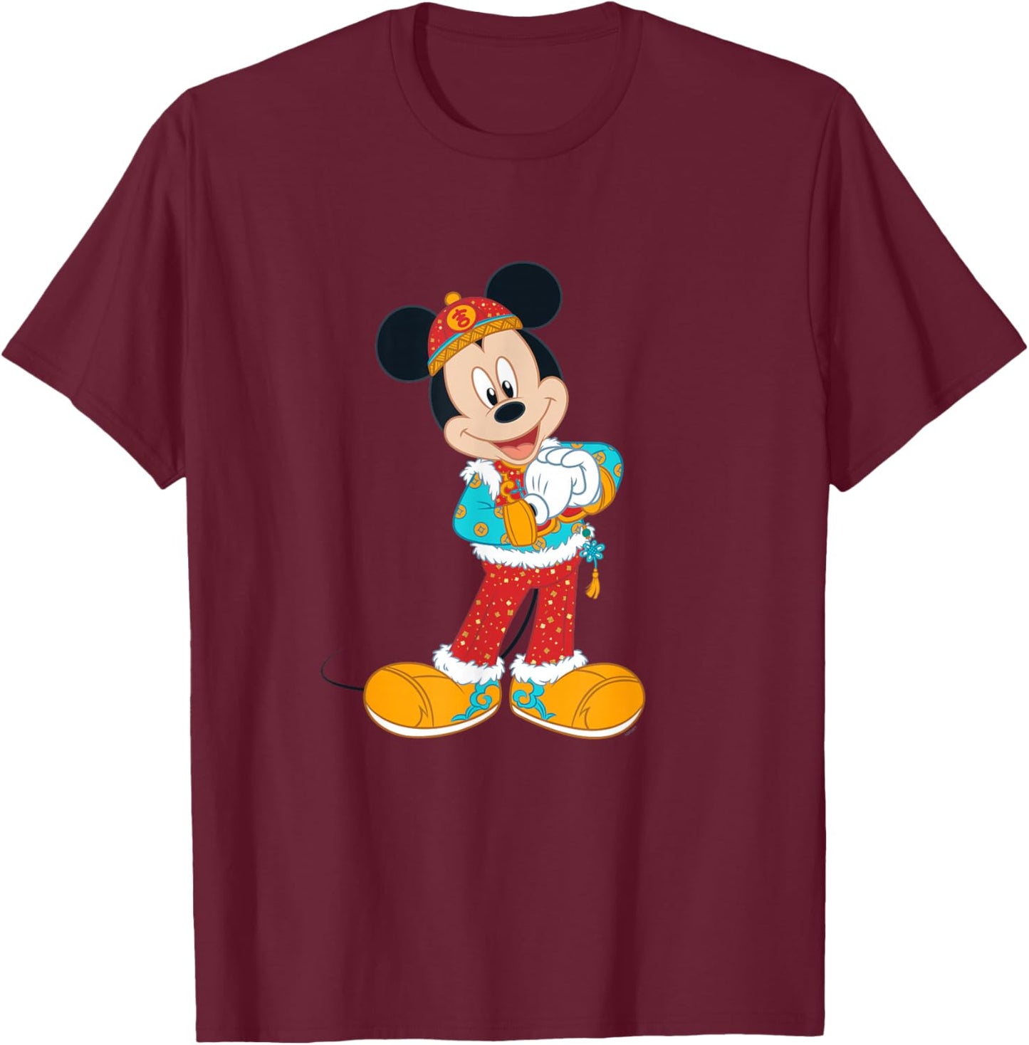 Disney Mickey Mouse in Chinese Lunar New Year Costume T-Shirt - T-Shirt | Maroon