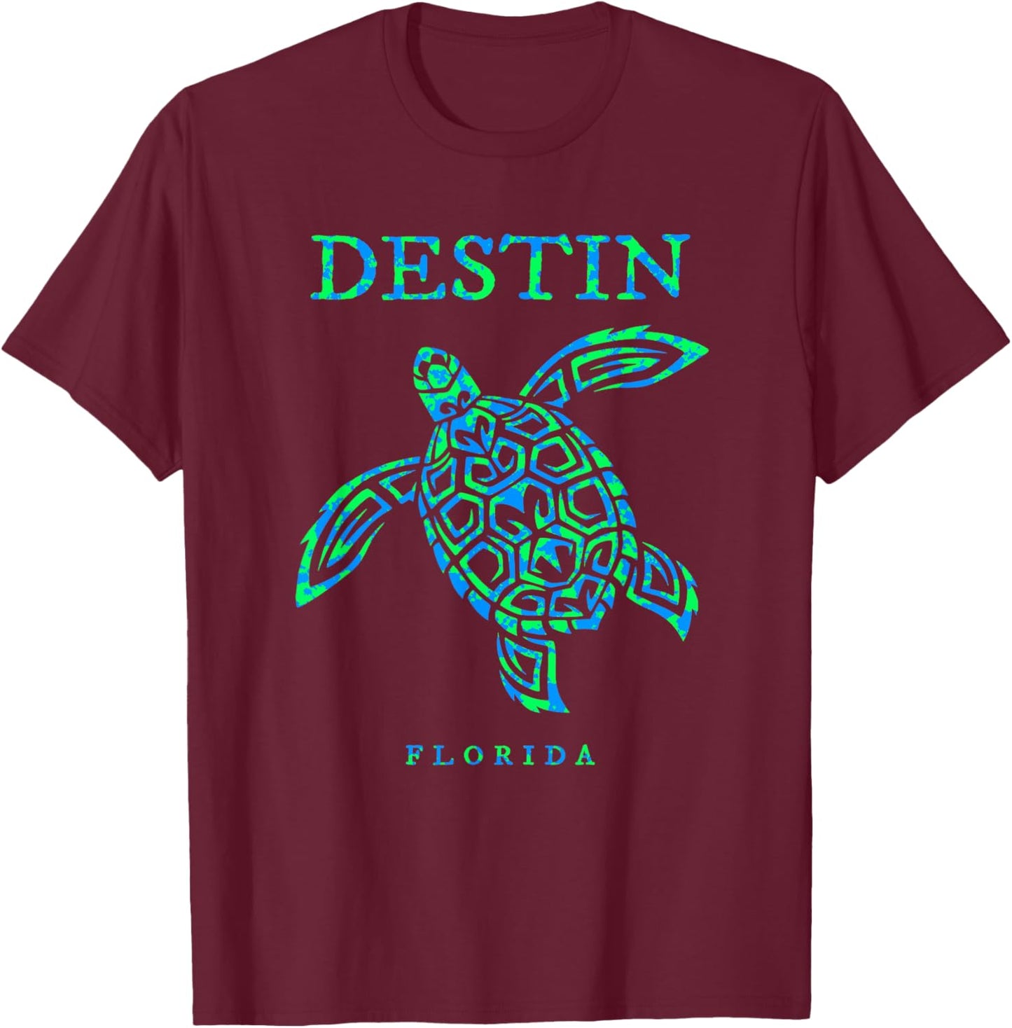 Destin Florida Sea Turtle Boys Girls Toddler T-Shirt - T-Shirt | Maroon