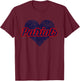 Binghamton Patriots Over Heart T-Shirt - T-Shirt | Maroon