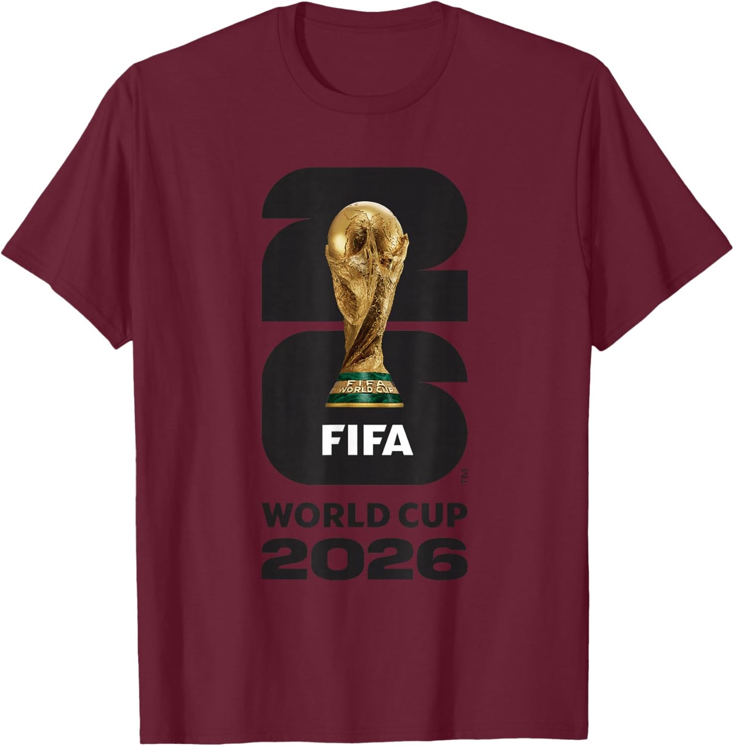FIFA World CUP26 FIFA Gold TROPHÄE T-Shirt - T-Shirt | Maroon