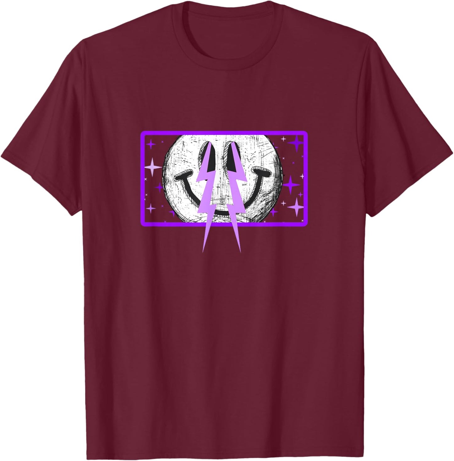 Purple Color The Eyes, Chico Purple Graphic T-Shirt - T-Shirt | Maroon