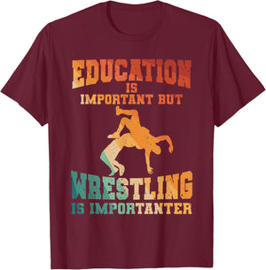 Funny Wrestling Women Grappling Freestyle Wrestler T-Shirt - T-Shirt | Maroon