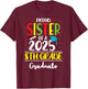 Funny Proud Sister of a Class of 2025 8th Grade Graduate T-Shirt - T-Shirt | Maroon
