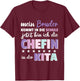 Mein Bruder kommt in die Schule - Kita Chefin T-Shirt - T-Shirt | Maroon