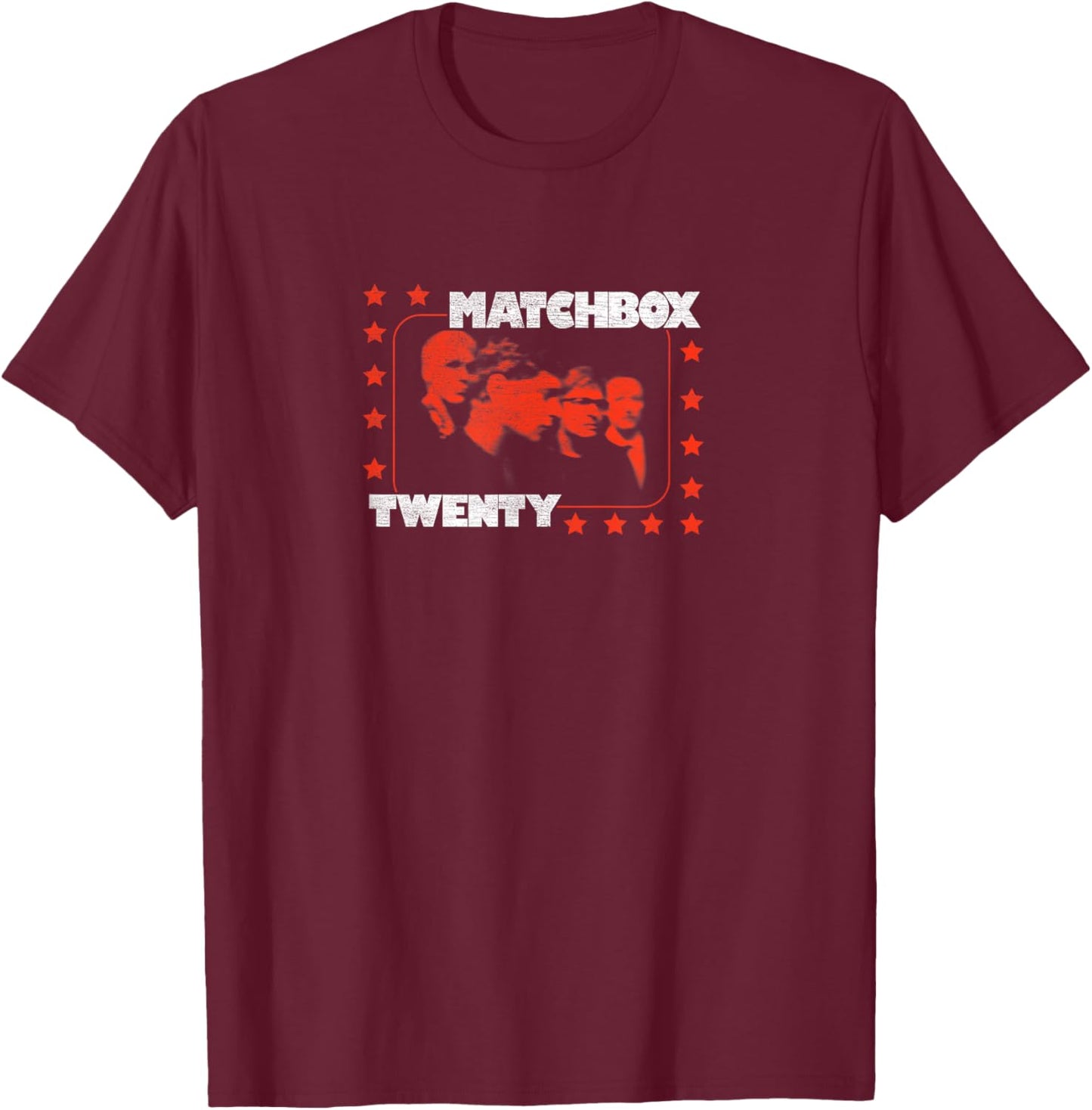 Matchbox Twenty Blur Portrait T-Shirt - T-Shirt | Maroon