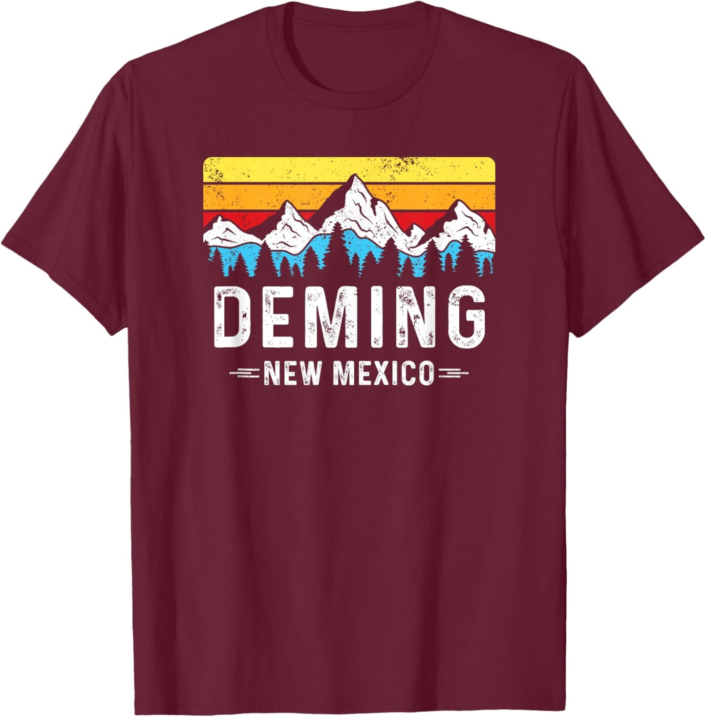 Deming New Mexico Mountains Deming NM Souvenir T-Shirt - T-Shirt | Maroon