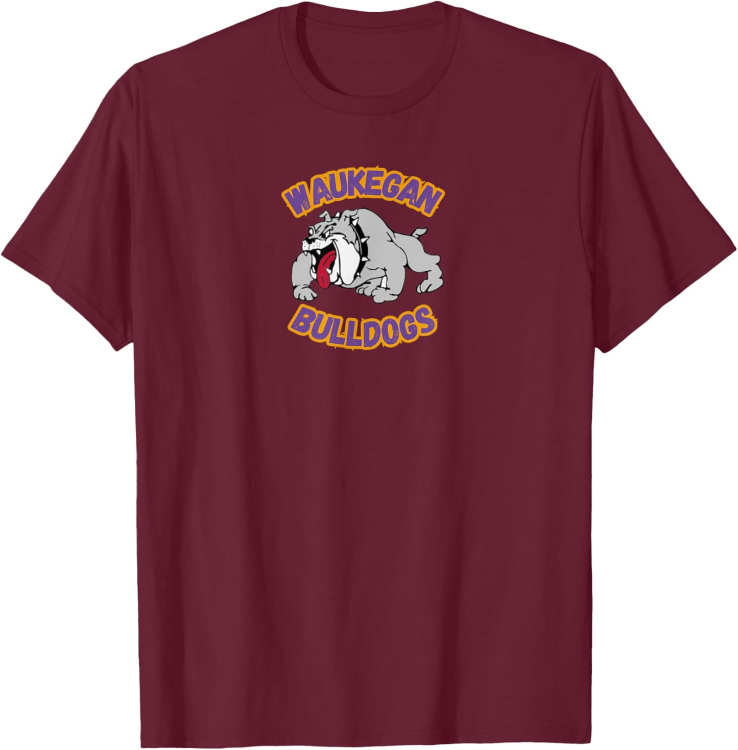 Waukegan Bulldogs T-Shirt - T-Shirt | Maroon