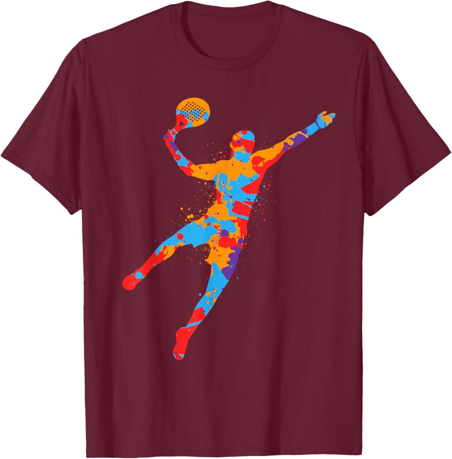 Padel Player Colorful Platform Tennis Paddleball Boys Padel T-Shirt - T-Shirt | Maroon