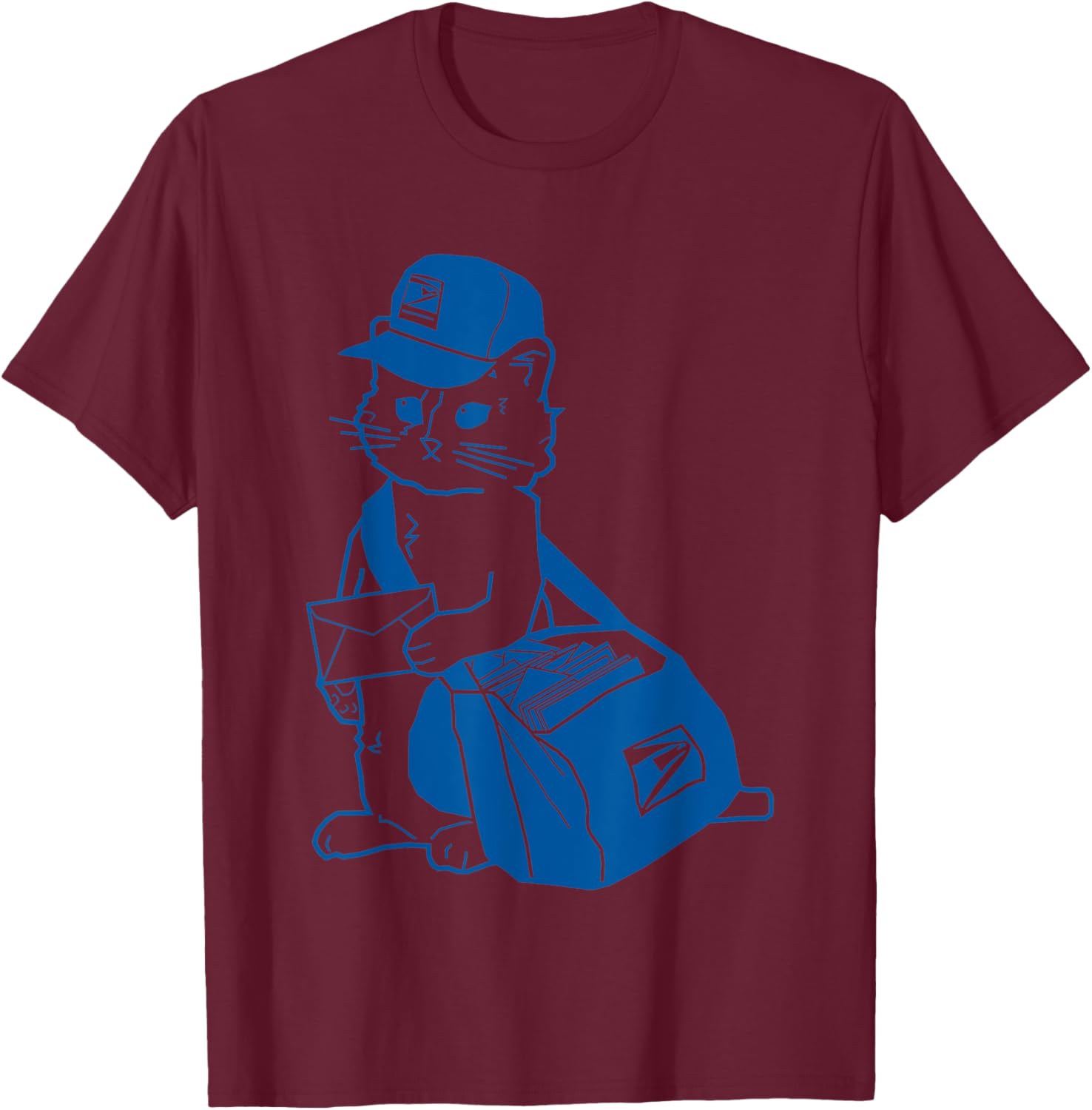 Meow Carrier Funny Women T-Shirt - T-Shirt | Maroon