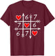 Valentines Day Six Seven 67 Meme 6 7 Heart Boys Girls Kids T-Shirt - T-Shirt | Maroon