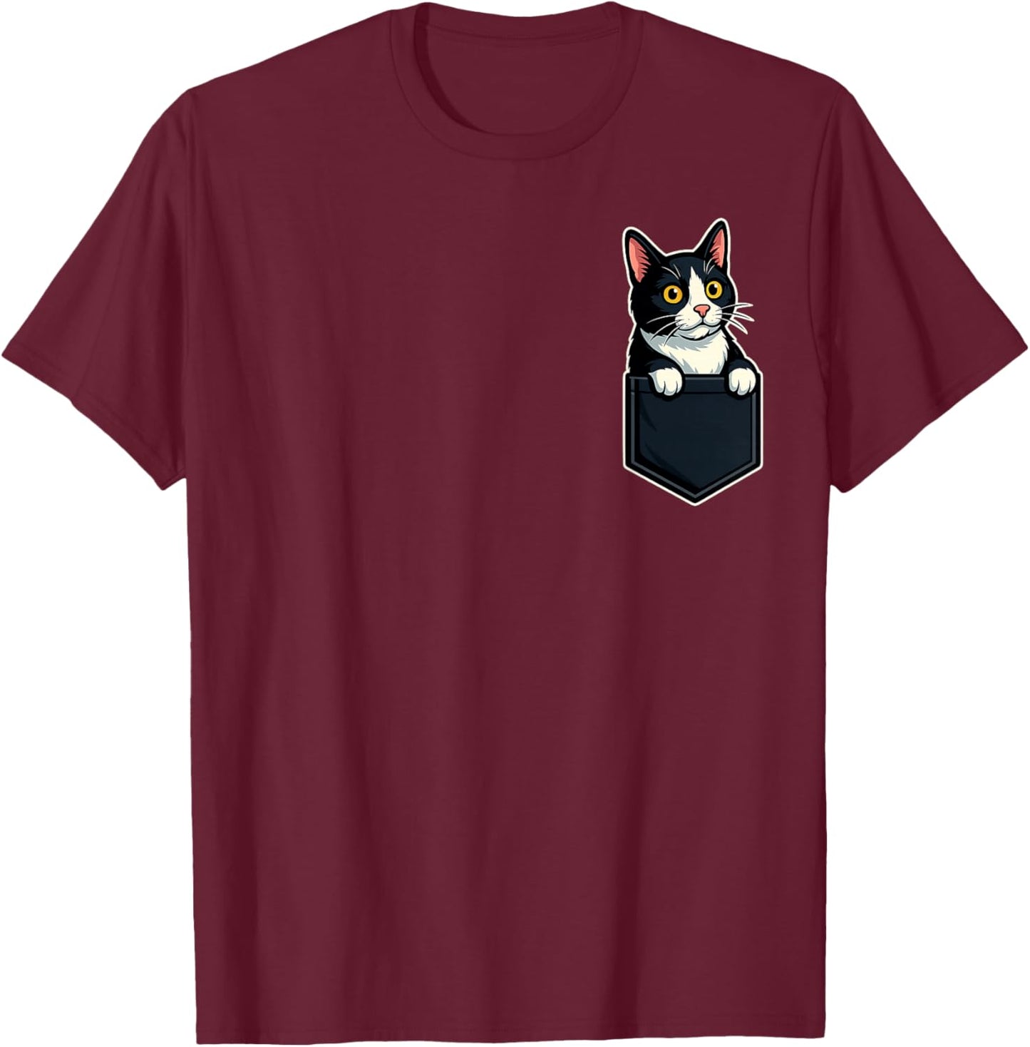 Tuxedo Cat Cat Lady Cat Mom Tuxedo Cat T-Shirt - T-Shirt | Maroon