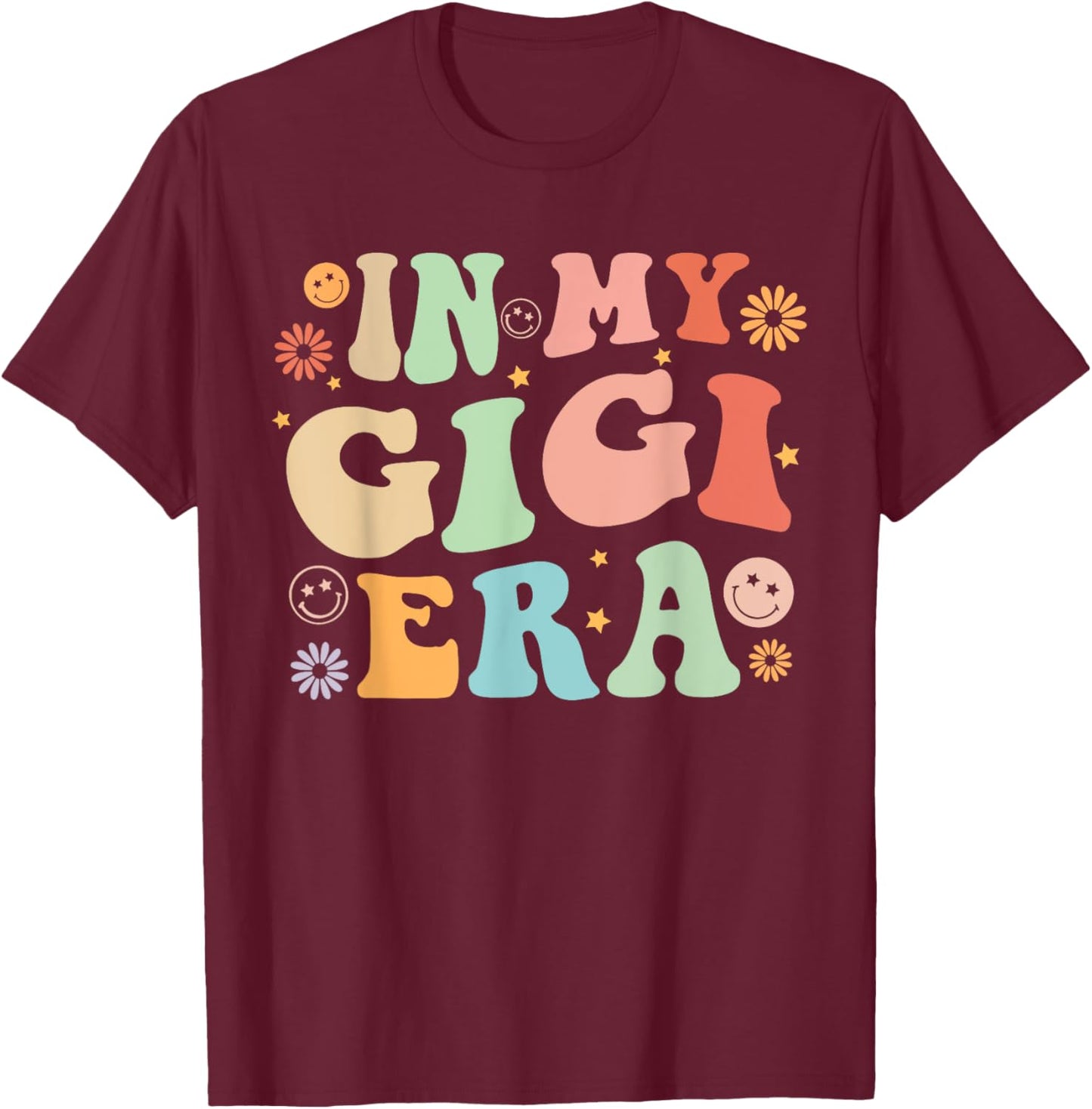 Gigi for Grandma Grandmother Announcement Mothers Day T-Shirt - T-Shirt | Maroon