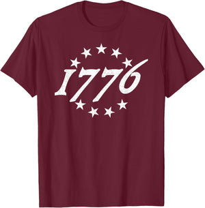 1776 Independence Day July 4TH 2026 25O Years T-Shirt - T-Shirt | Maroon