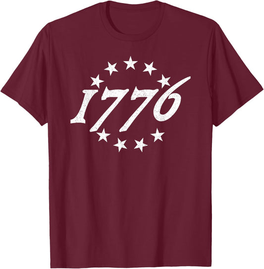 1776 Independence Day July 4TH 2026 25O Years T-Shirt - T-Shirt | Maroon