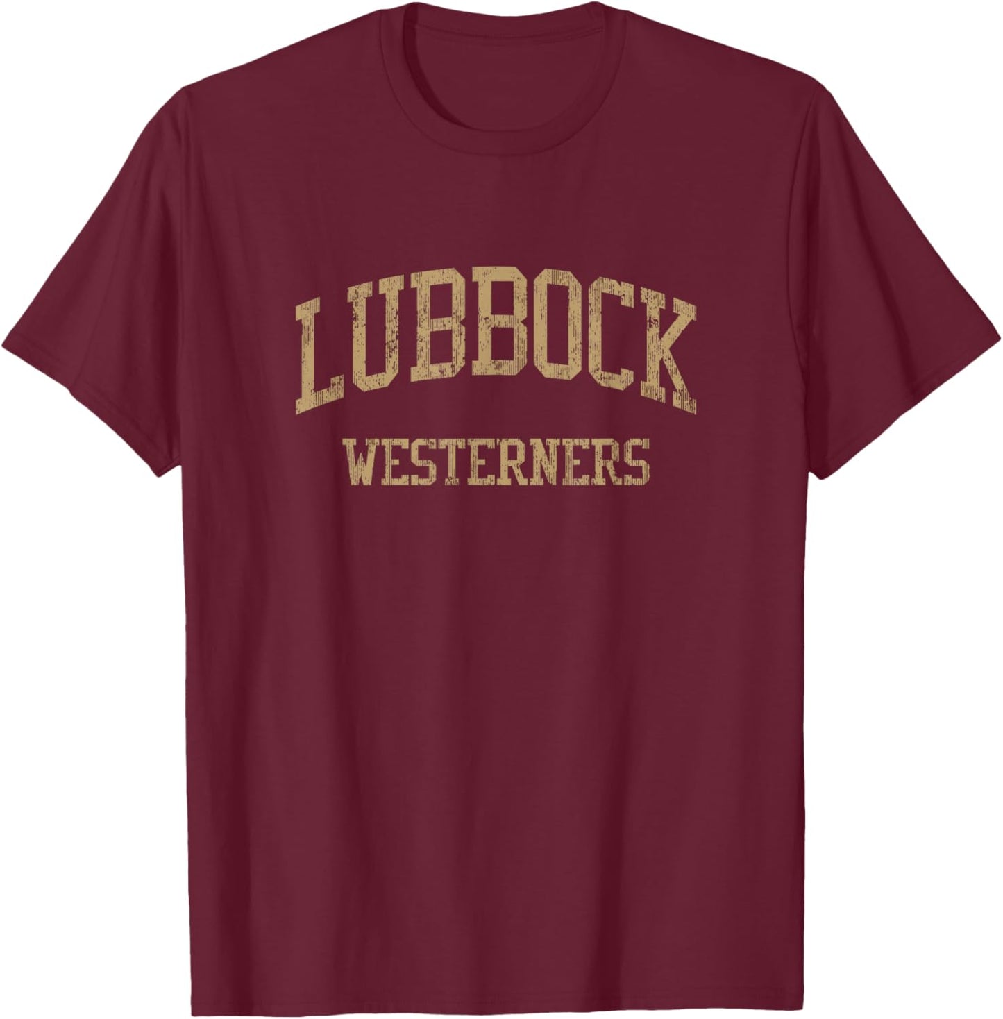 Lubbock High School HS Lubbock TX Vintage Sports T-Shirt - T-Shirt | Maroon