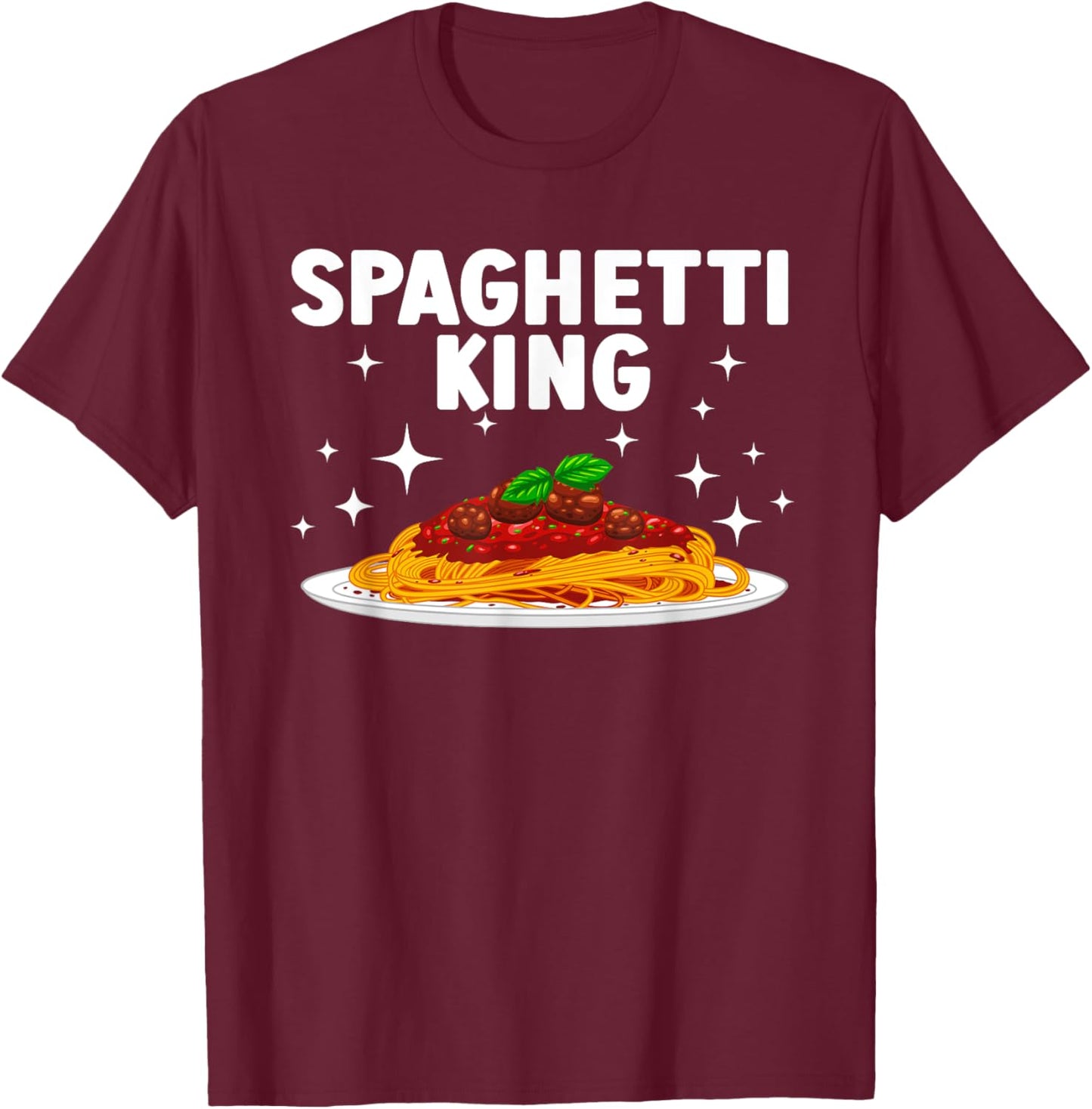 Spaghetti King Design Boys Grandpa Spaghetti Lover T-Shirt - T-Shirt | Maroon