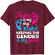 Auntie is My Name Keeping The Gender is My Game Baby Reveal T-Shirt - T-Shirt | Maroon