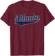 Atlanta - Throwback Design - Classic T-Shirt - T-Shirt | Maroon