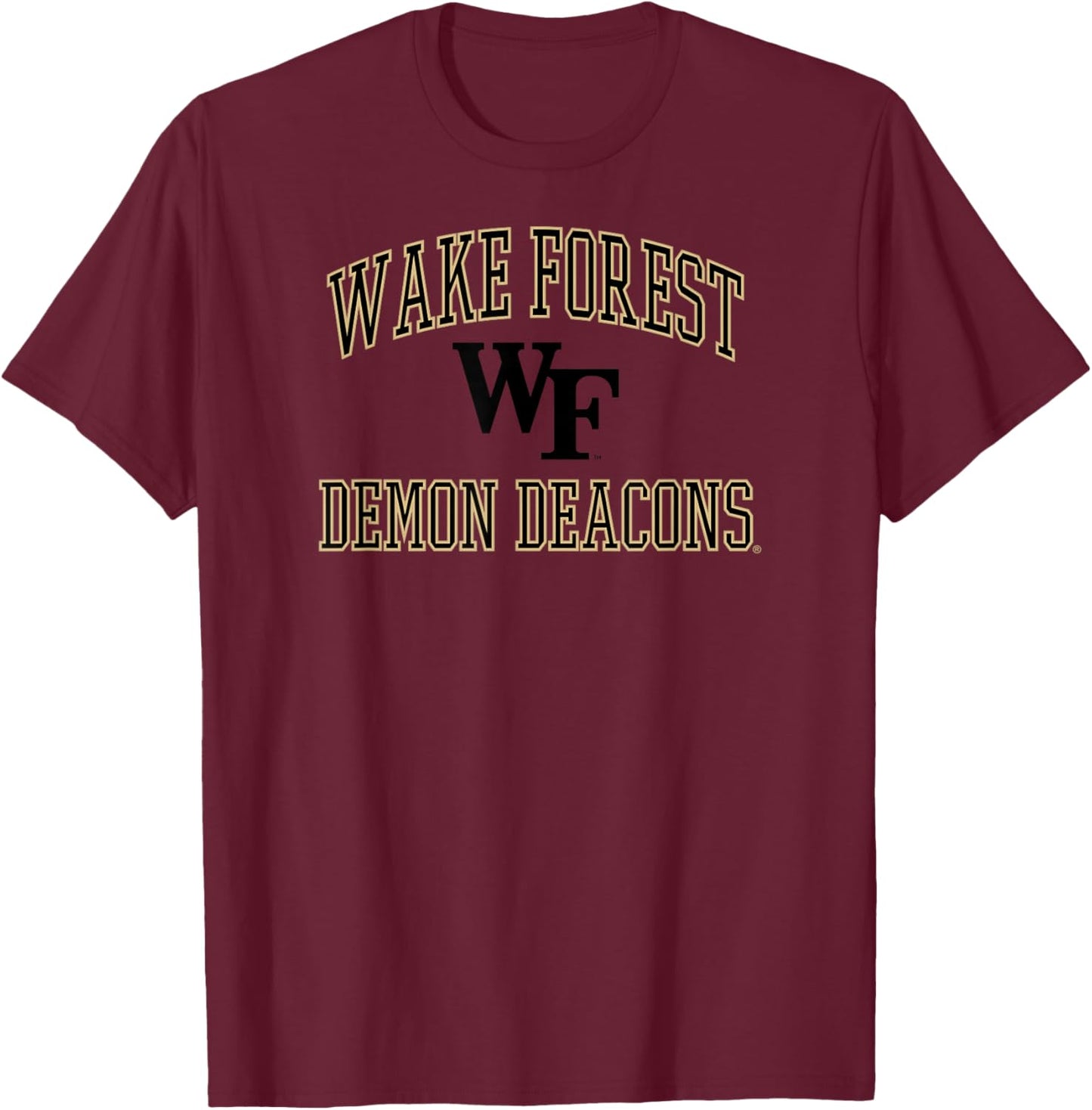 Wake Forest Demon Deacons Basketball Screen Dark Gray T-Shirt - T-Shirt | Maroon