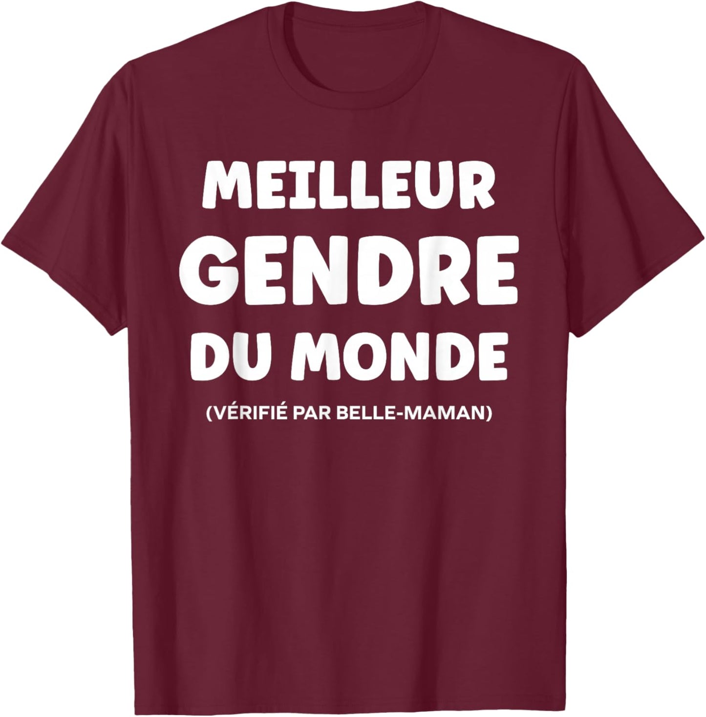 Family Super Son-in-law Humor Beautiful Mom Best Son-in-law T-Shirt - T-Shirt | Maroon