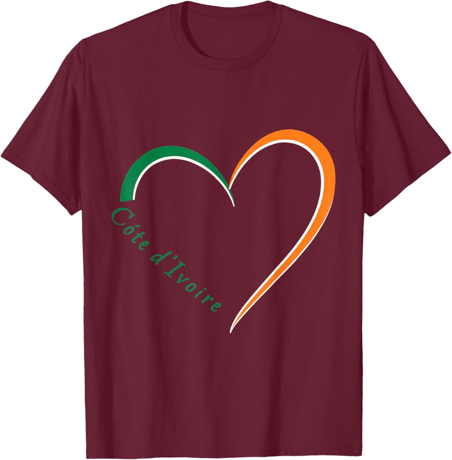 Ivory Coast Roots Ivorian Flag Cote D'Ivoire T-Shirt - T-Shirt | Maroon