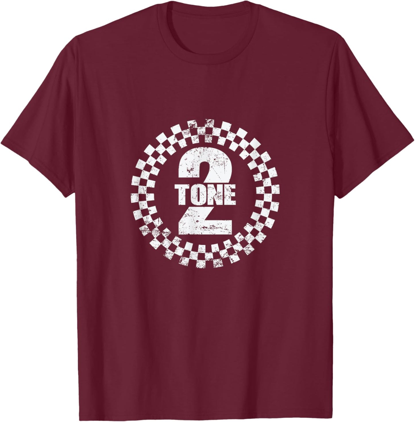 Ska 2 Tone Jazz Vibrating Grooves T-Shirt - T-Shirt | Maroon