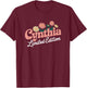 Cynthia Limited Edition Flowers Custom Name Wife Grandma T-Shirt - T-Shirt | Maroon