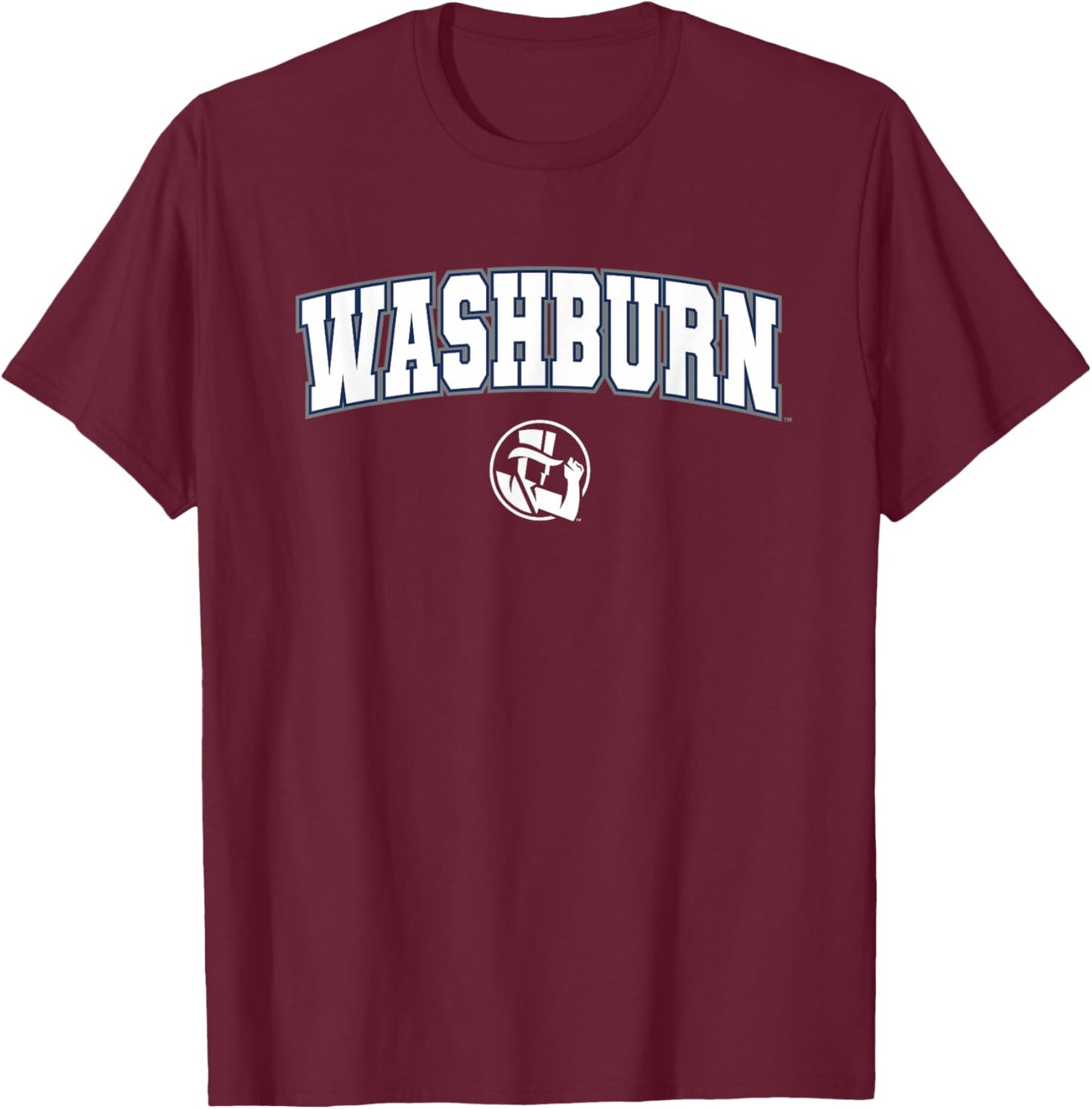Washburn University Ichabods Arch Logo T-Shirt - T-Shirt | Maroon
