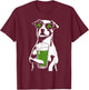 Dog Beer St Patty's Shamrock Funny St. Patrick's Day T-Shirt - T-Shirt | Maroon