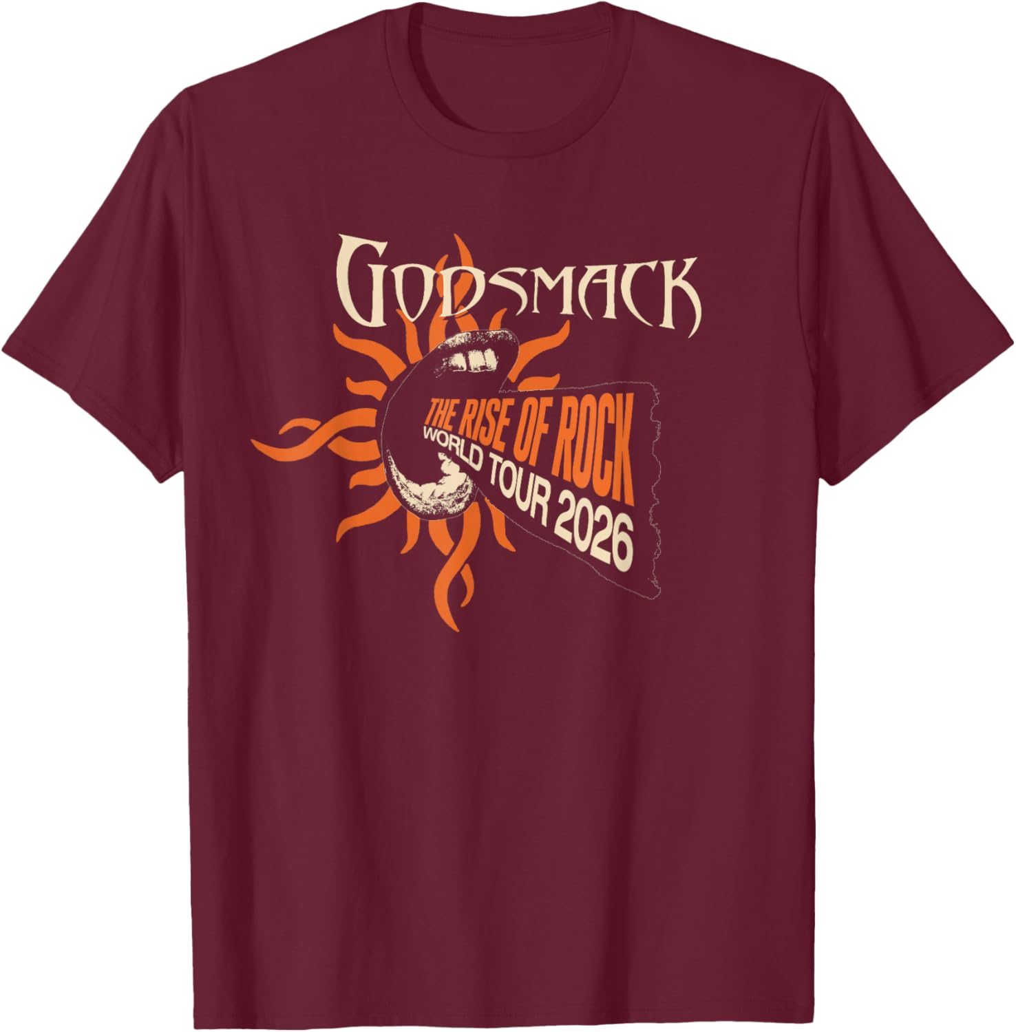 Godsmack The Rise of Rock ITIN T-Shirt - T-Shirt | Maroon