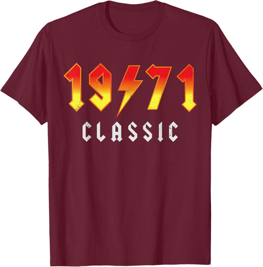 1971 Birthday Man 55th Decoration Funny 55s 55th Birthday T-Shirt - T-Shirt | Maroon