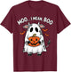 Ghost Cow Moo I Mean Boo Halloween Funny Highlands Cow Lover T-Shirt - T-Shirt | Maroon