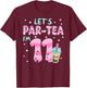 Let's Par-tea I'm 11 Years Old 11th Birthday Bubble Boba Tea T-Shirt - T-Shirt | Maroon