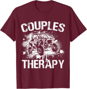 SXS UTV Couples Therapy T-Shirt - T-Shirt | Maroon