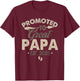 Vintage Promoted to Great Papa Est 2025 Daddy Father's Day T-Shirt - T-Shirt | Maroon