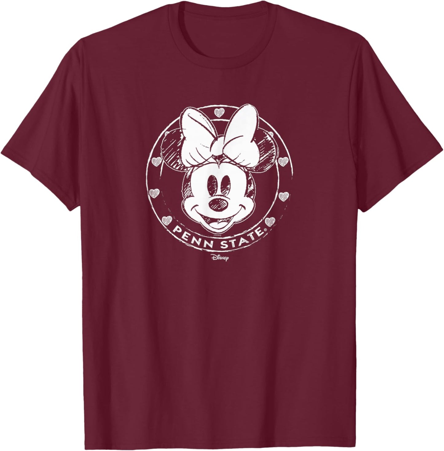 Penn State Nittany Lions Minnie Mouse Sketch Navy T-Shirt - T-Shirt | Maroon