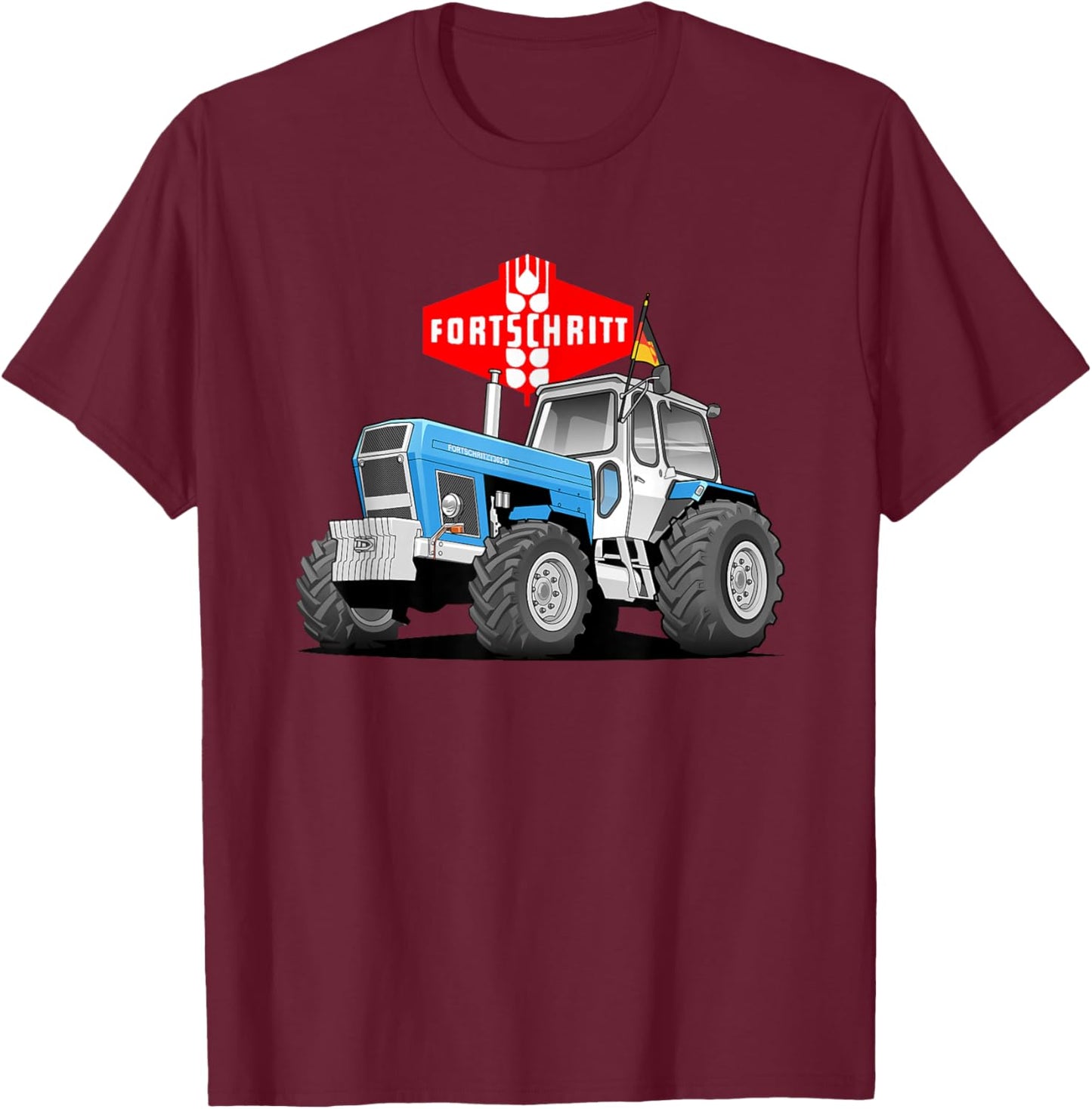 IFA Progress ZT 303 Tractor DDR T-Shirt - T-Shirt | Maroon