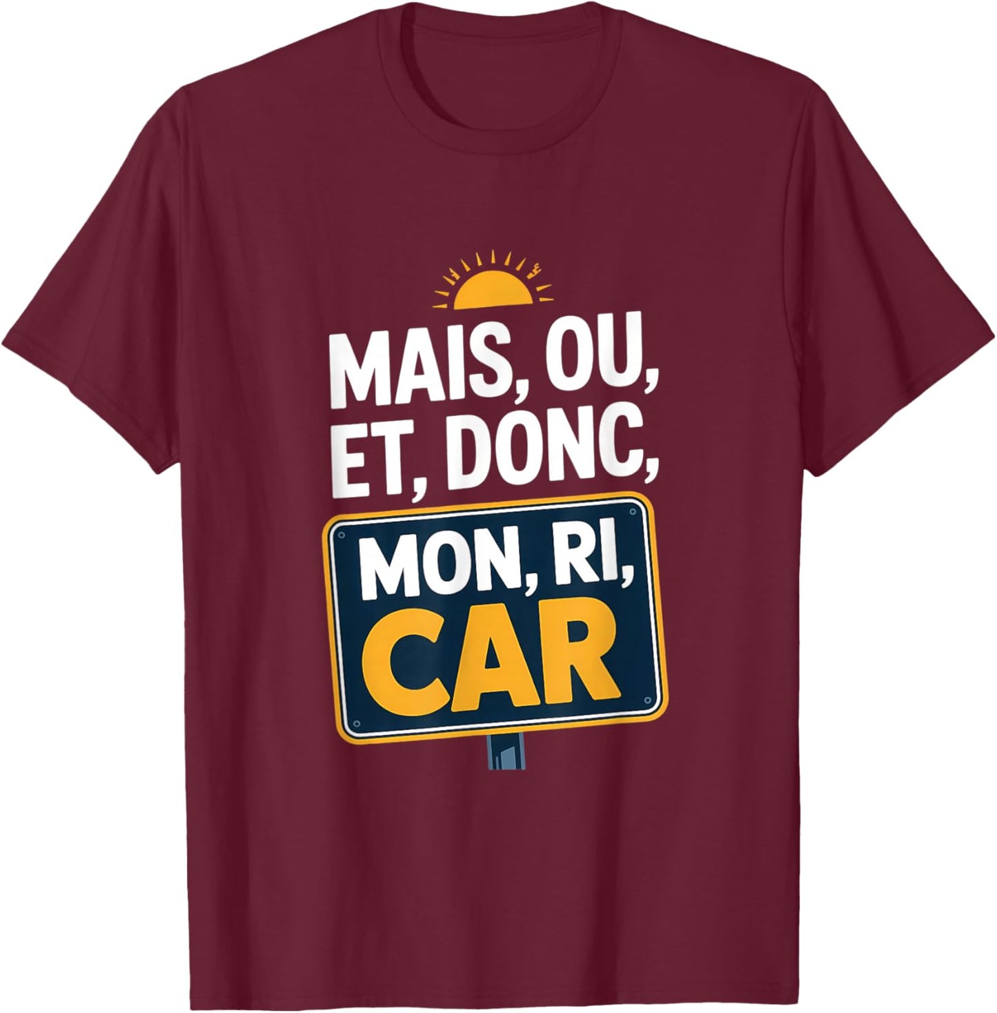 Funny Ricard Mon Ri Car Aperitif T-Shirt - T-Shirt | Maroon