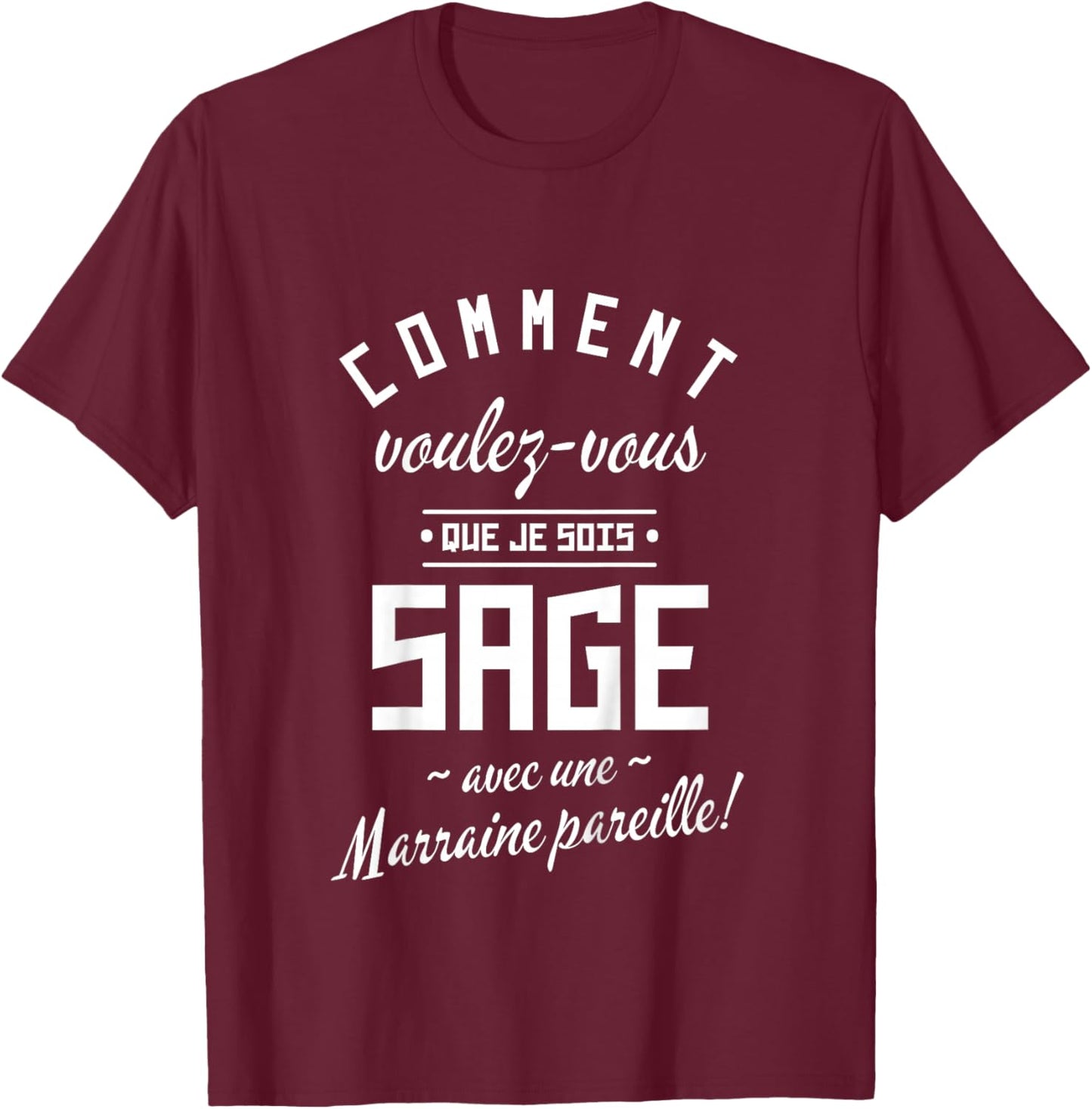 Children's Godmother Godson Sage – Funny Gift Child T-Shirt - T-Shirt | Maroon