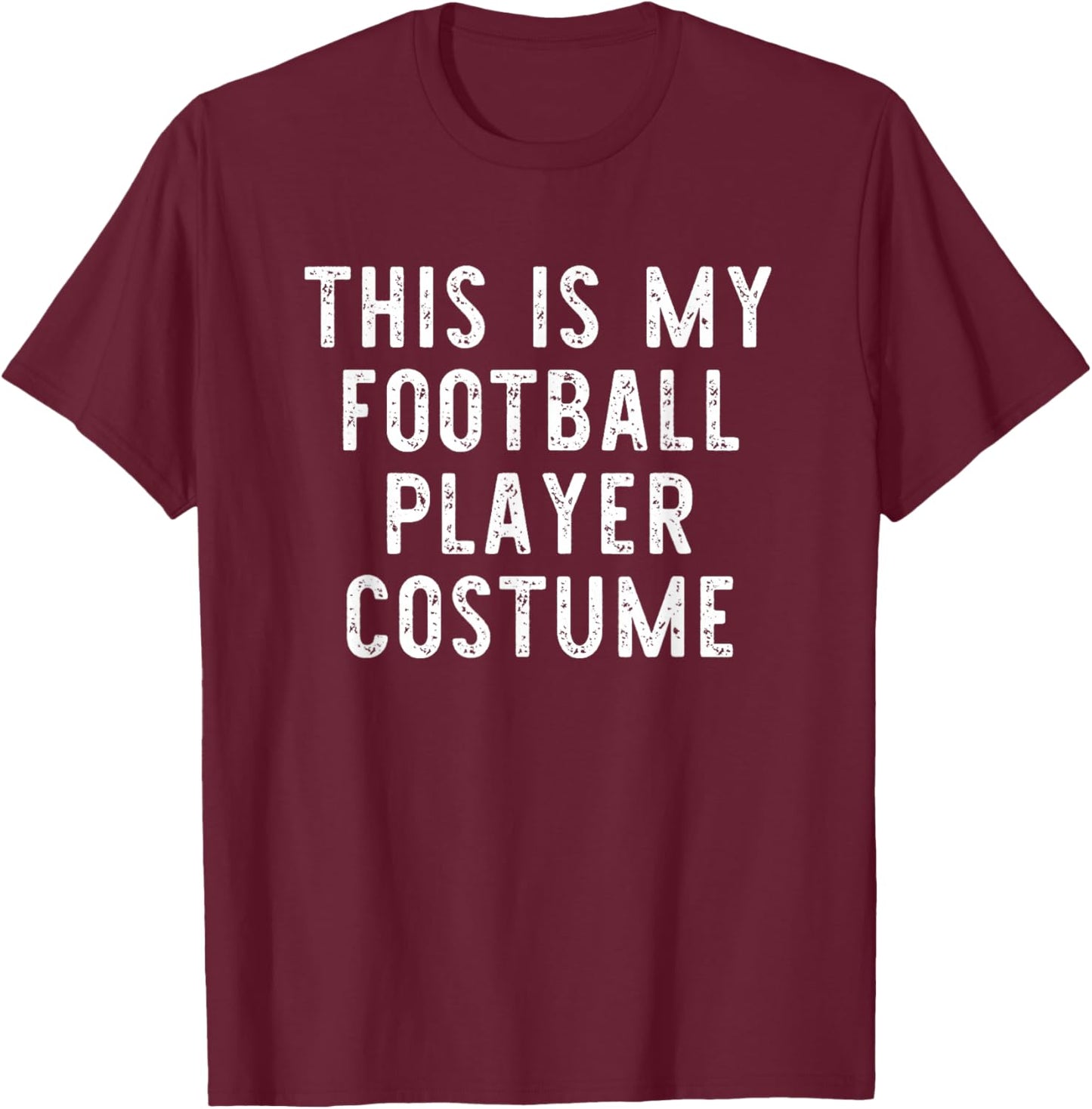 This is My Football Player Costume Halloween Simple Kids T-Shirt - T-Shirt | Maroon