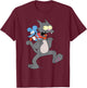 The Simpsons Itchy & Scratchy Show Funny Valentine’s Day T-Shirt - T-Shirt | Maroon